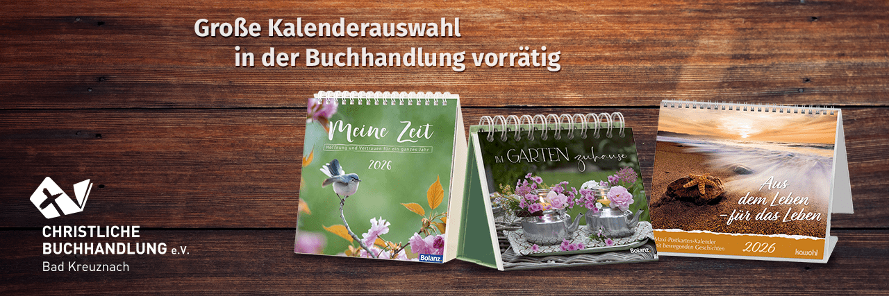 Große Kalenderauswahl in der Buchhandlung vorrätig.