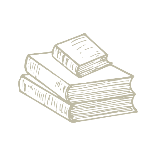Eine Zeichnung eines  Bücherstapels